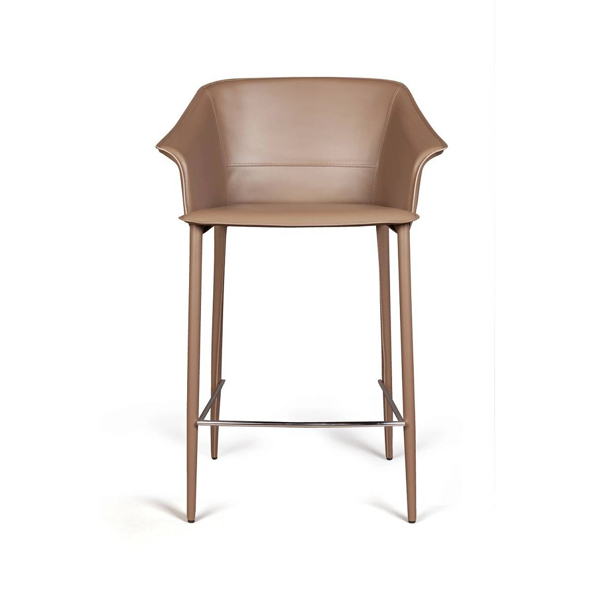 Стул полубарный GIO, кожа хаки-тауп изображение Стул полубарный GIO, кожа хаки-тауп фото