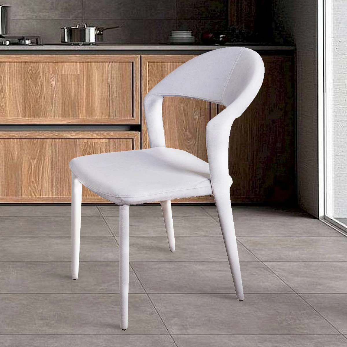 Стул Asti, бархат светло-серый изображение Стул Asti, бархат светло-серый фото