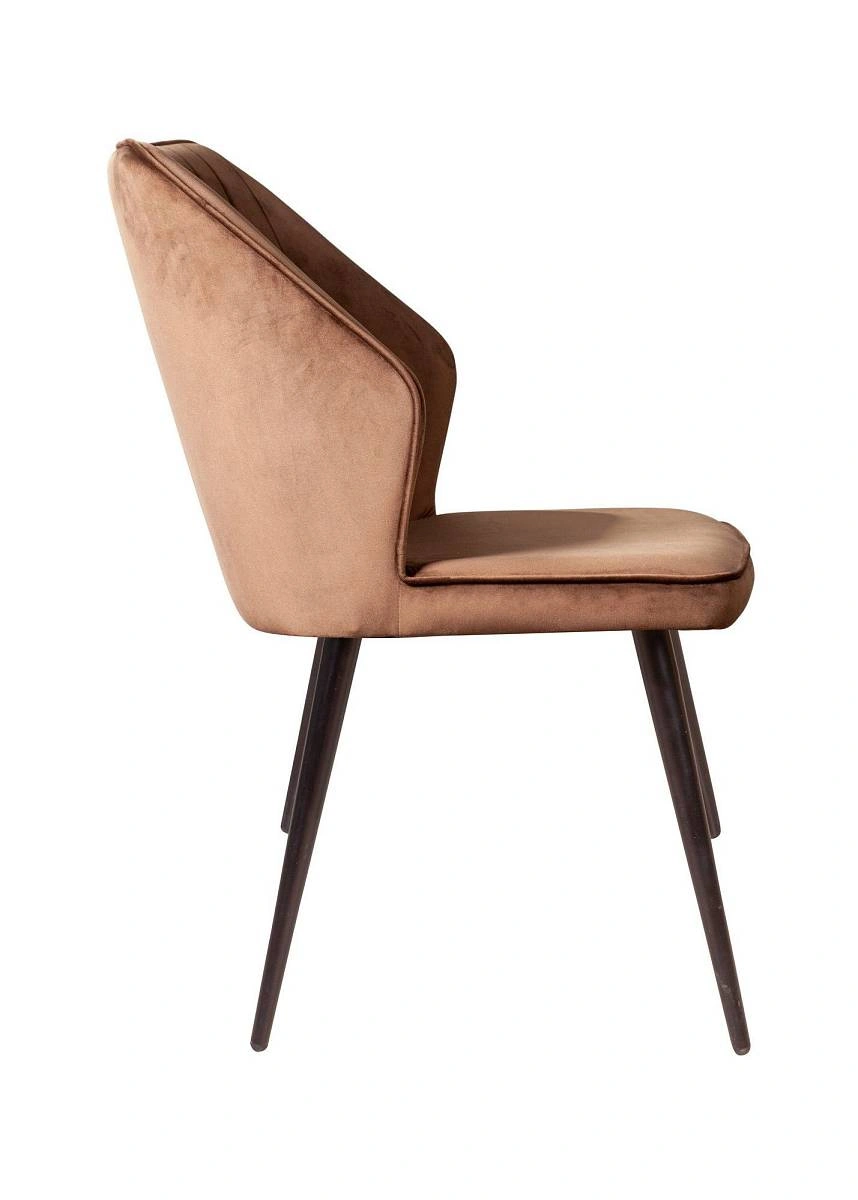 Стул Berg поворотный 90 градусов, функция возврата, антишум бархат коричневый 12/ черный конус фото