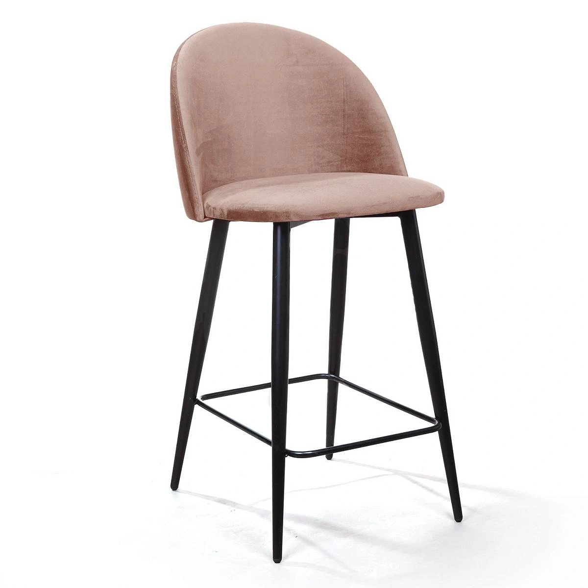 Стул полубарный Thomas, бархат бежевый 5 изображение Стул полубарный Thomas, бархат бежевый 5 фото