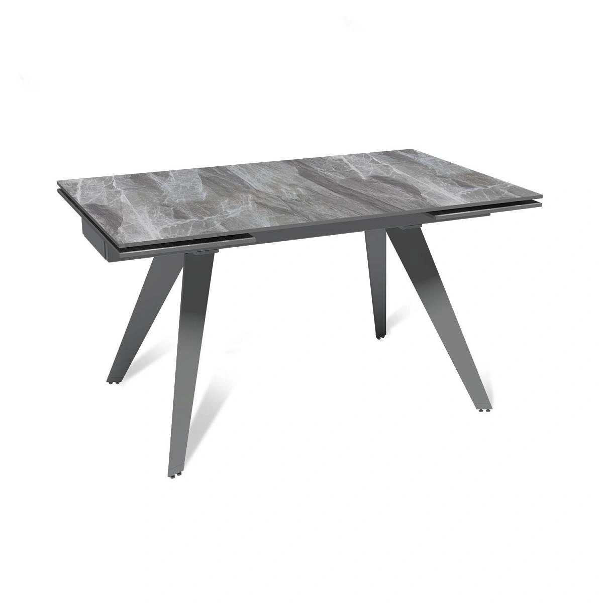 Стол раскладной Rhein (140+40+40), керамика глянцевая Italian Light Grey изображение Стол раскладной Rhein (140+40+40), керамика глянцевая Italian Light Grey фото