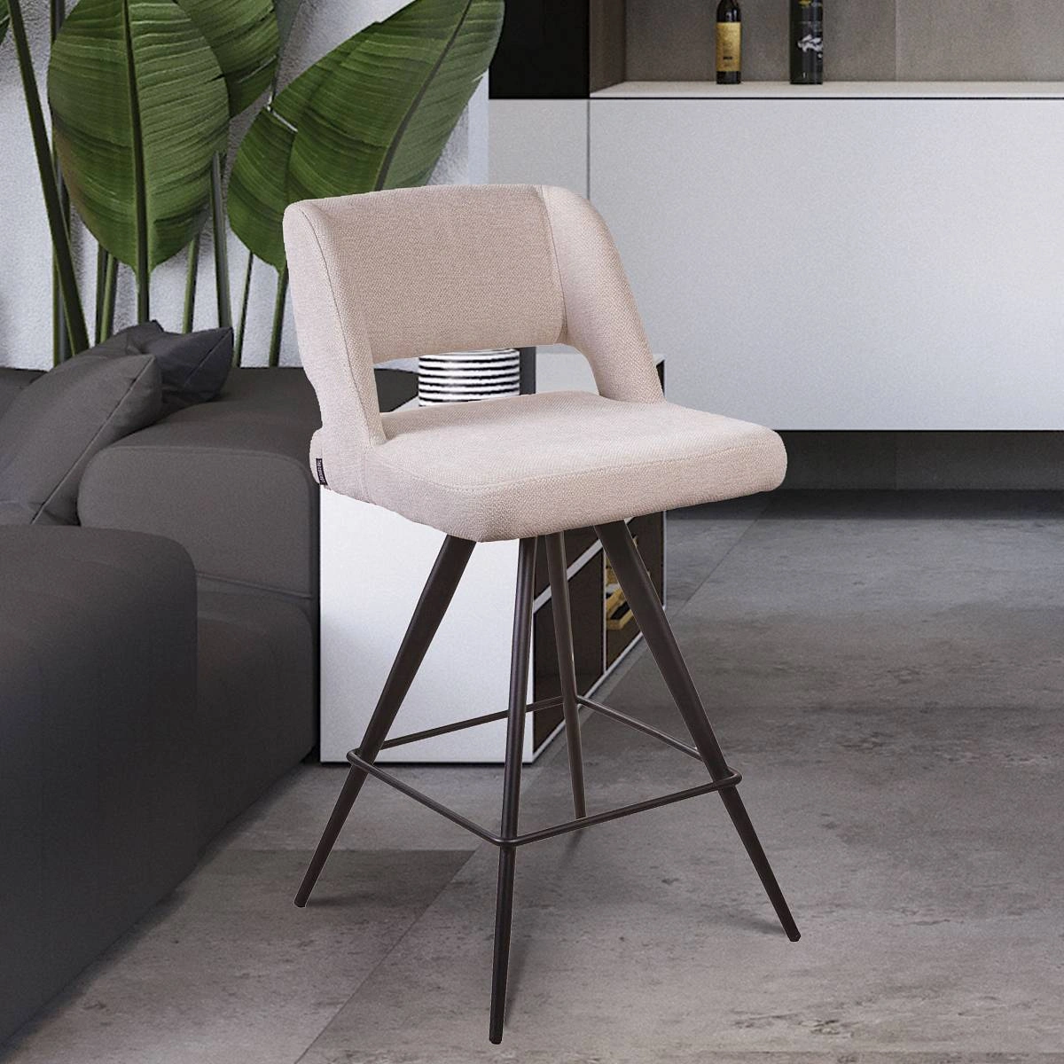 Стул полубарный Molly, ткань бежевый изображение Стул полубарный Molly, ткань бежевый фото