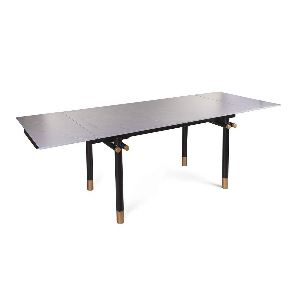 Стол обеденный Trump (160+40+40), керамика серая + 2 стула Barrie с подлокотниками + 2 без подлокотников изображение Стол обеденный Trump (160+40+40), керамика серая + 2 стула Barrie с подлокотниками + 2 без подлокотников фото