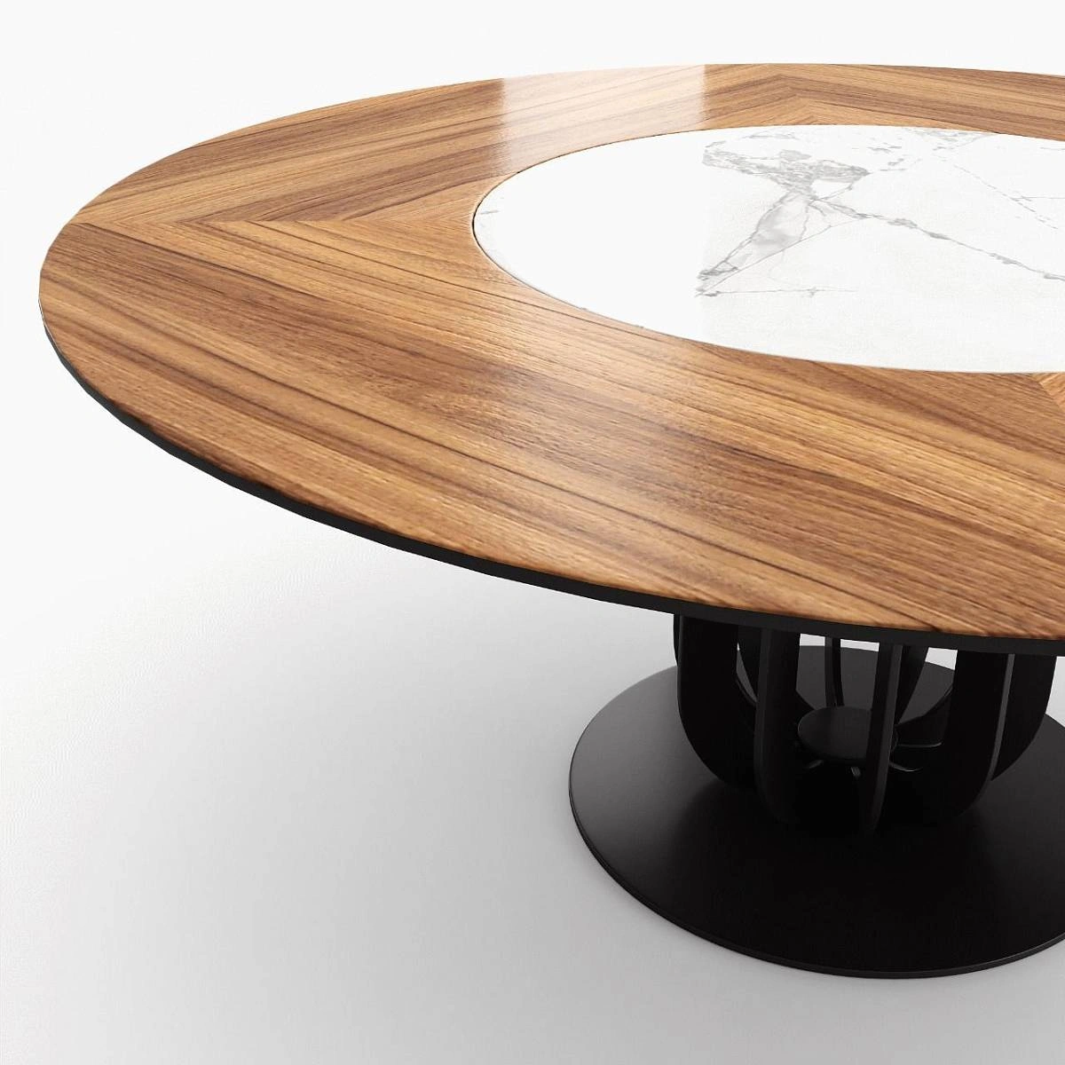 Стол круглый Soho 180, керамика светлая матовая изображение Стол круглый Soho 180, керамика светлая матовая фото