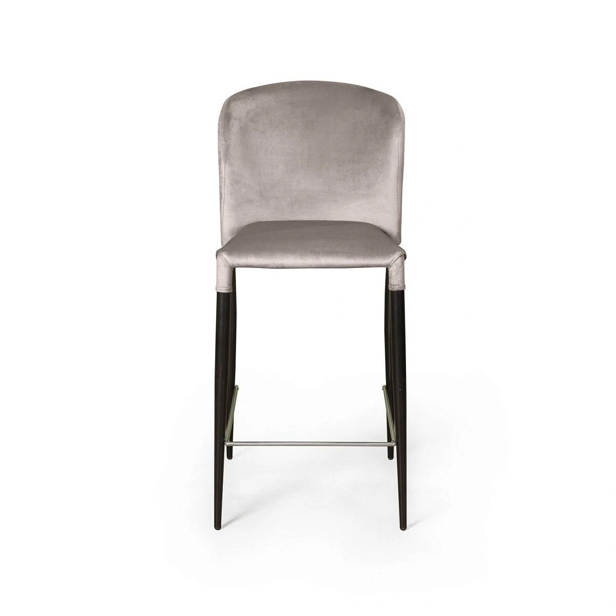 Стул полубарный Albert, бархат пепельно-бежевый 25 /опора конус фото