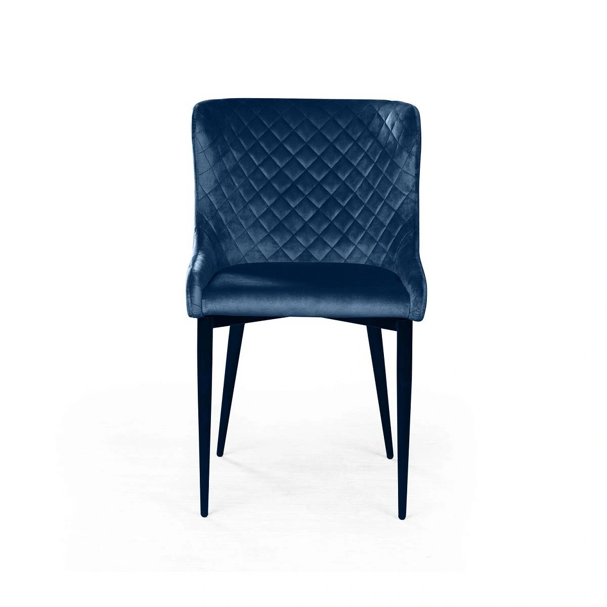 Стул JAZZ ромб, комплект (4шт), бархат синий 29/черный конус изображение Стул JAZZ ромб, комплект (4шт), бархат синий 29/черный конус фото