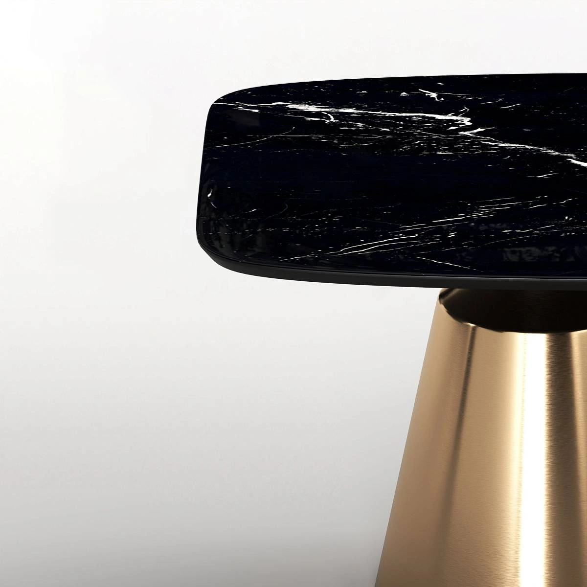 Стол овальный Lucas 200, керамика глянцевая, черная изображение Стол овальный Lucas 200, керамика глянцевая, черная фото