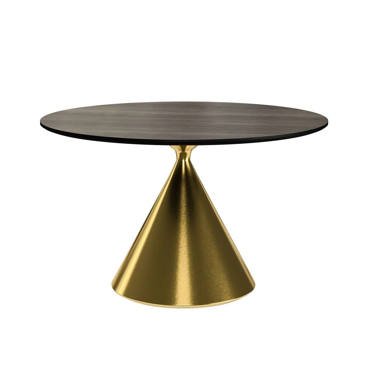 Стол круглый AXIS 140, шпон / опора золото изображение Стол круглый AXIS 140, шпон / опора золото фото
