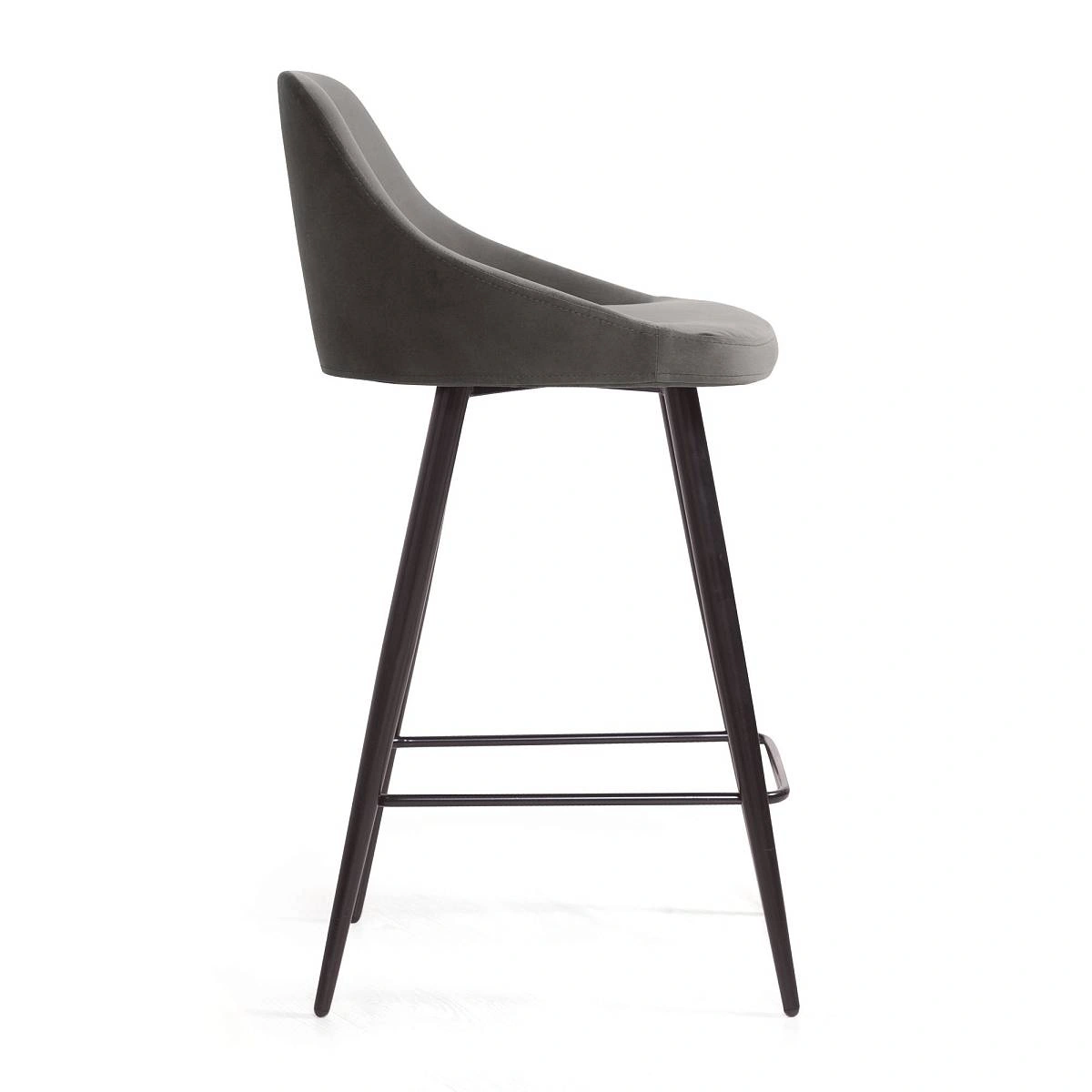 Стул полубарный Douglas, бархат антрацит 14 изображение Стул полубарный Douglas, бархат антрацит 14 фото