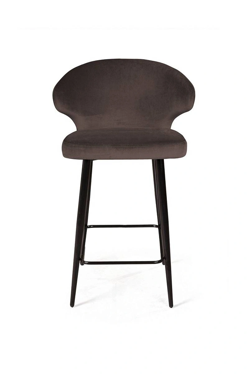 Стул полубарный Richard, бархат коричневый 12 фото
