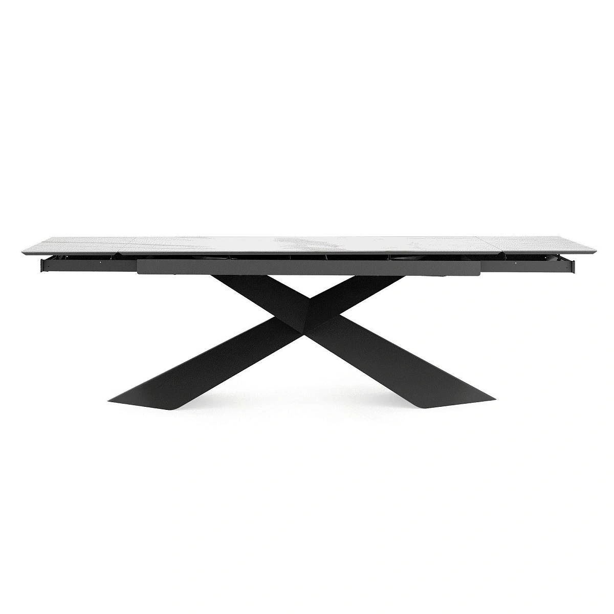 Стол раскладной Tyler (180+40+40), керамика матовая, светлый изображение Стол раскладной Tyler (180+40+40), керамика матовая, светлый фото