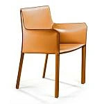 Стул с подлокотниками Barrie, кожа camel