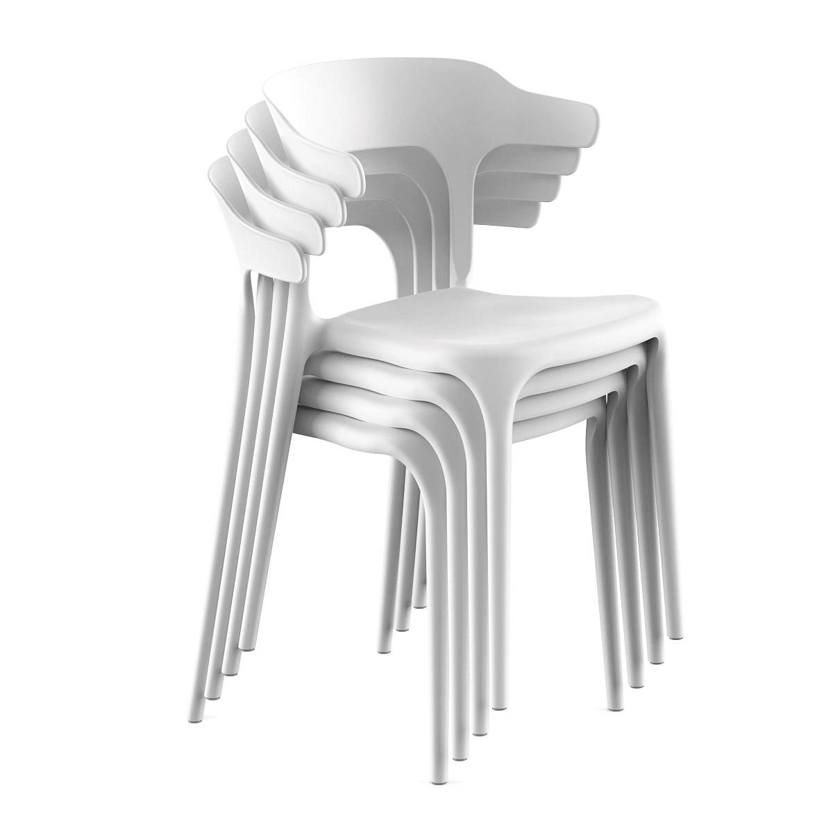 Стул Leo (RUS), комплект (2 шт), пластик белый изображение Стул Leo (RUS), комплект (2 шт), пластик белый фото