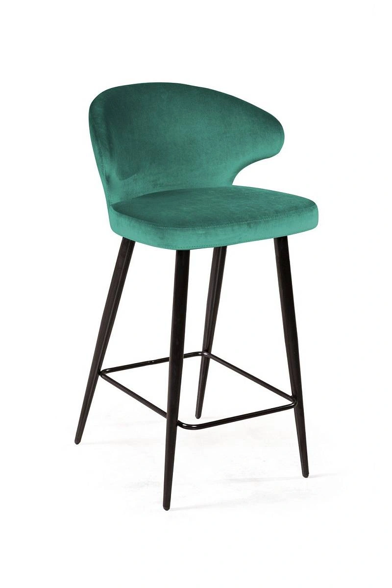 Стул полубарный Richard, бархат зеленый 19 изображение Стул полубарный Richard, бархат зеленый 19 фото