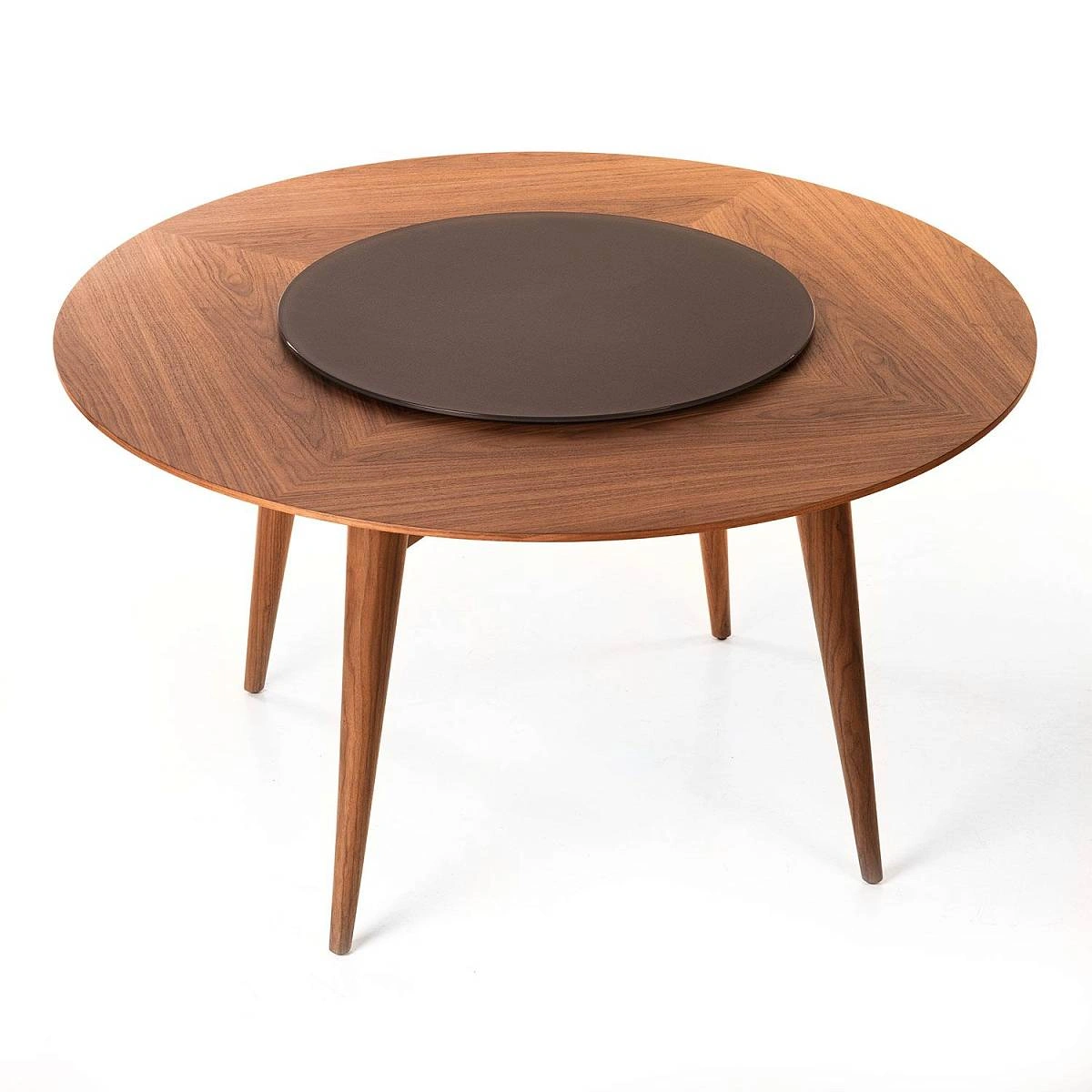 Стол круглый обеденный Wilson (136) орех, вращающийся центр фото