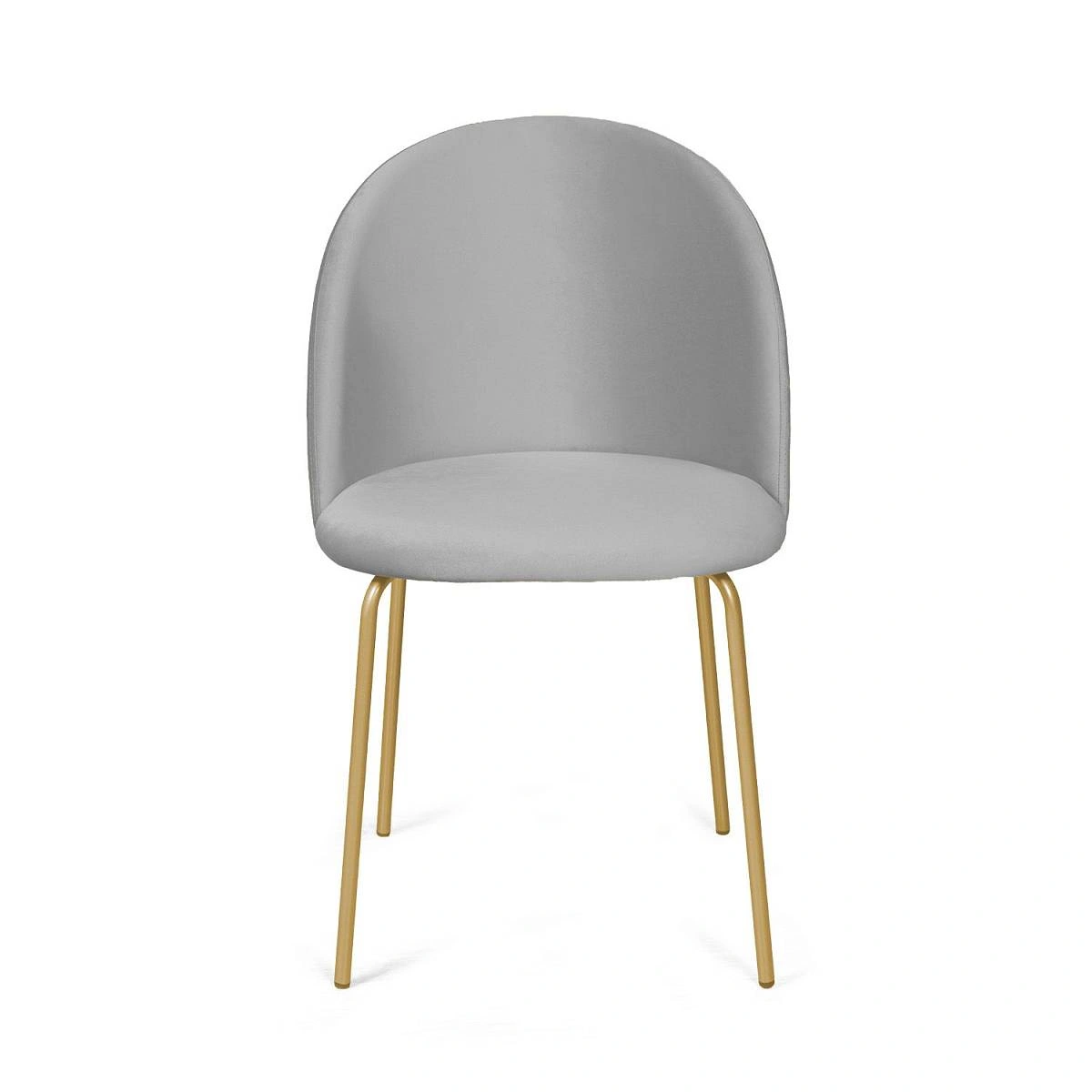Стул Nord, комплект (4 шт), бархат светло-серый 04 / опора золото фото