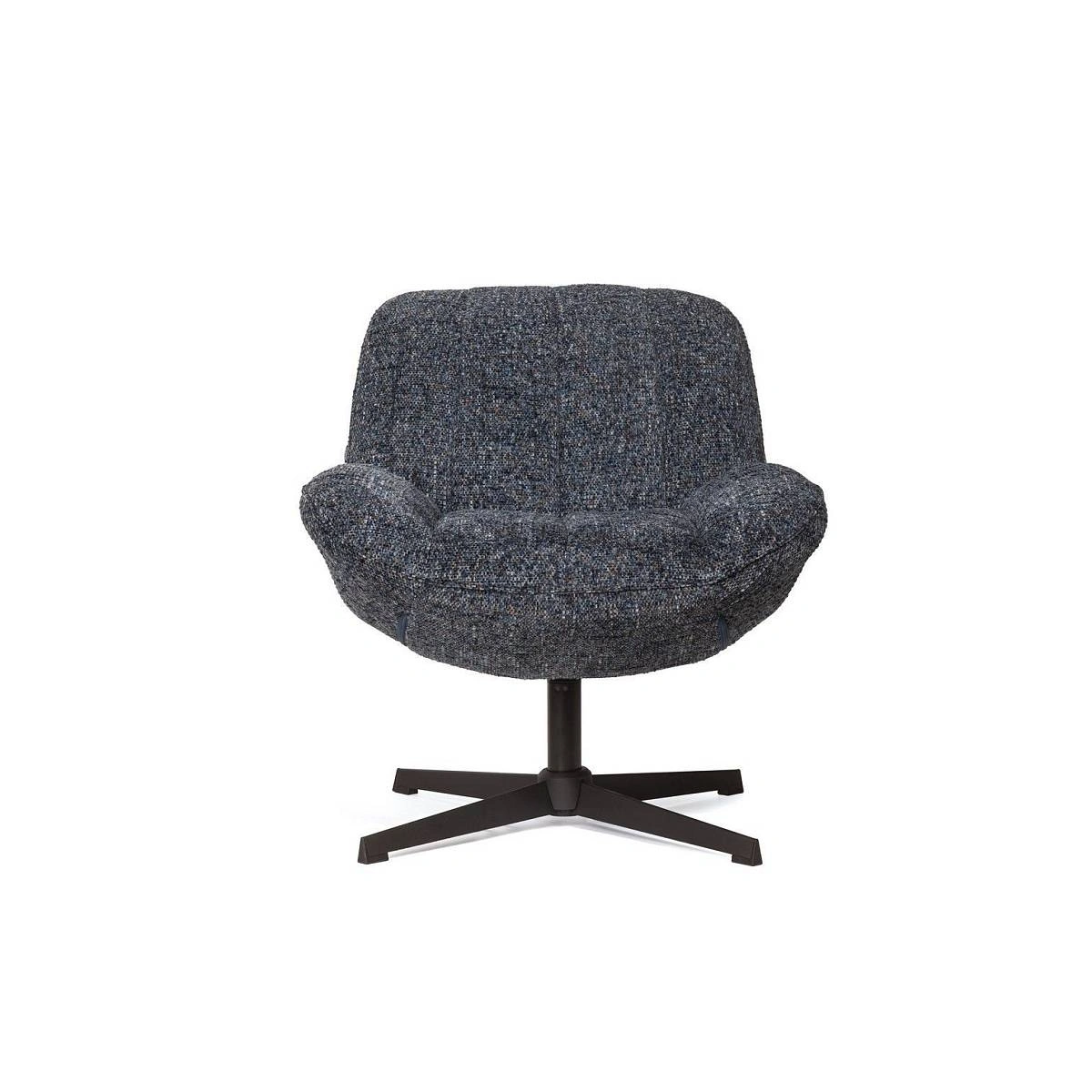 Кресло с кручением Mateo, букле биколорный синий фото