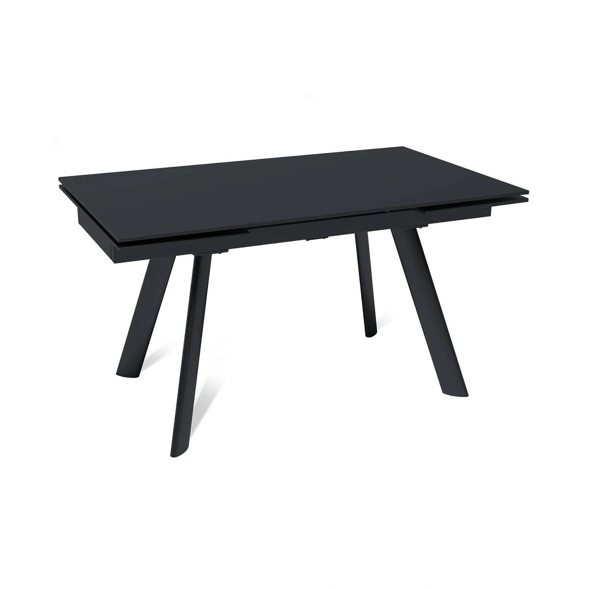 Стол раскладной Stone (140+40+40), керамика матовая черная изображение Стол раскладной Stone (140+40+40), керамика матовая черная фото