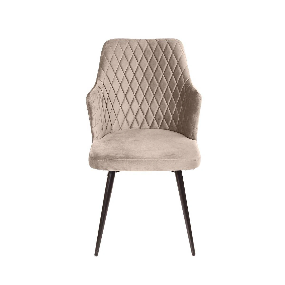 Стул поворотный на 360 градусов Hunt ромб, комплект (4шт), бархат пепельно-бежевый 25 / чёрный конус изображение Стул поворотный на 360 градусов Hunt ромб, комплект (4шт), бархат пепельно-бежевый 25 / чёрный конус фото