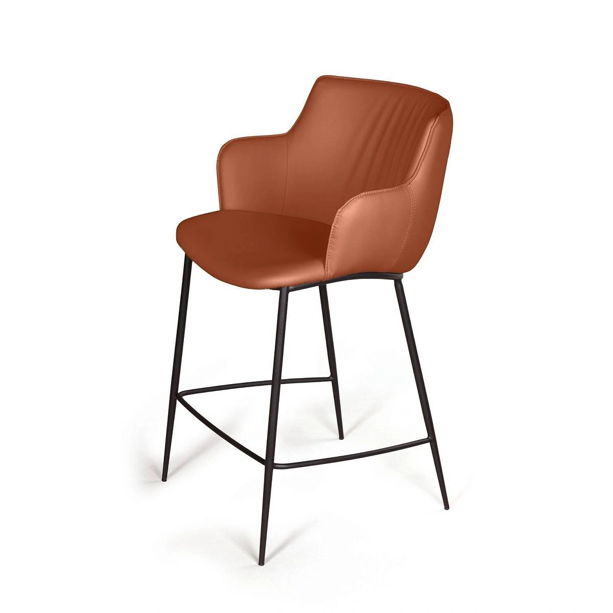 Стул полубарный Sofia, экокожа soft-touch, терракот изображение Стул полубарный Sofia, экокожа soft-touch, терракот фото