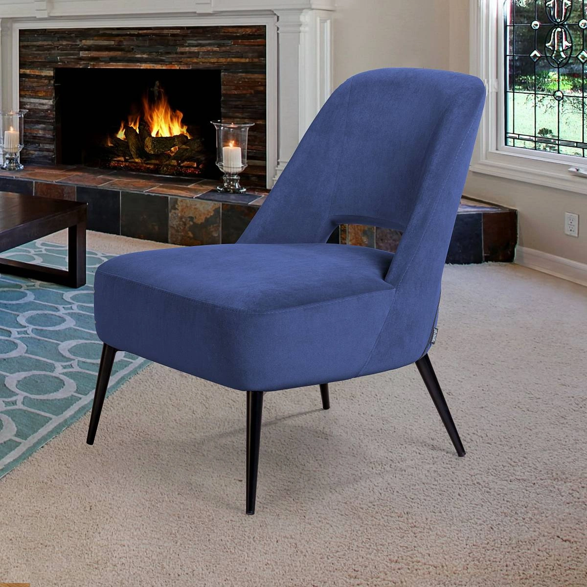 Кресло Dante, бархат синий 29 изображение Кресло Dante, бархат синий 29 фото