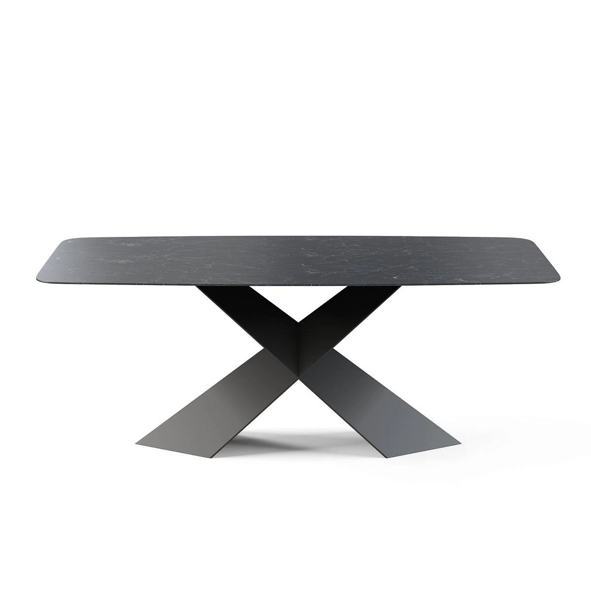 Стол овальный Tyler 200, керамика матовая,  темный изображение Стол овальный Tyler 200, керамика матовая,  темный фото