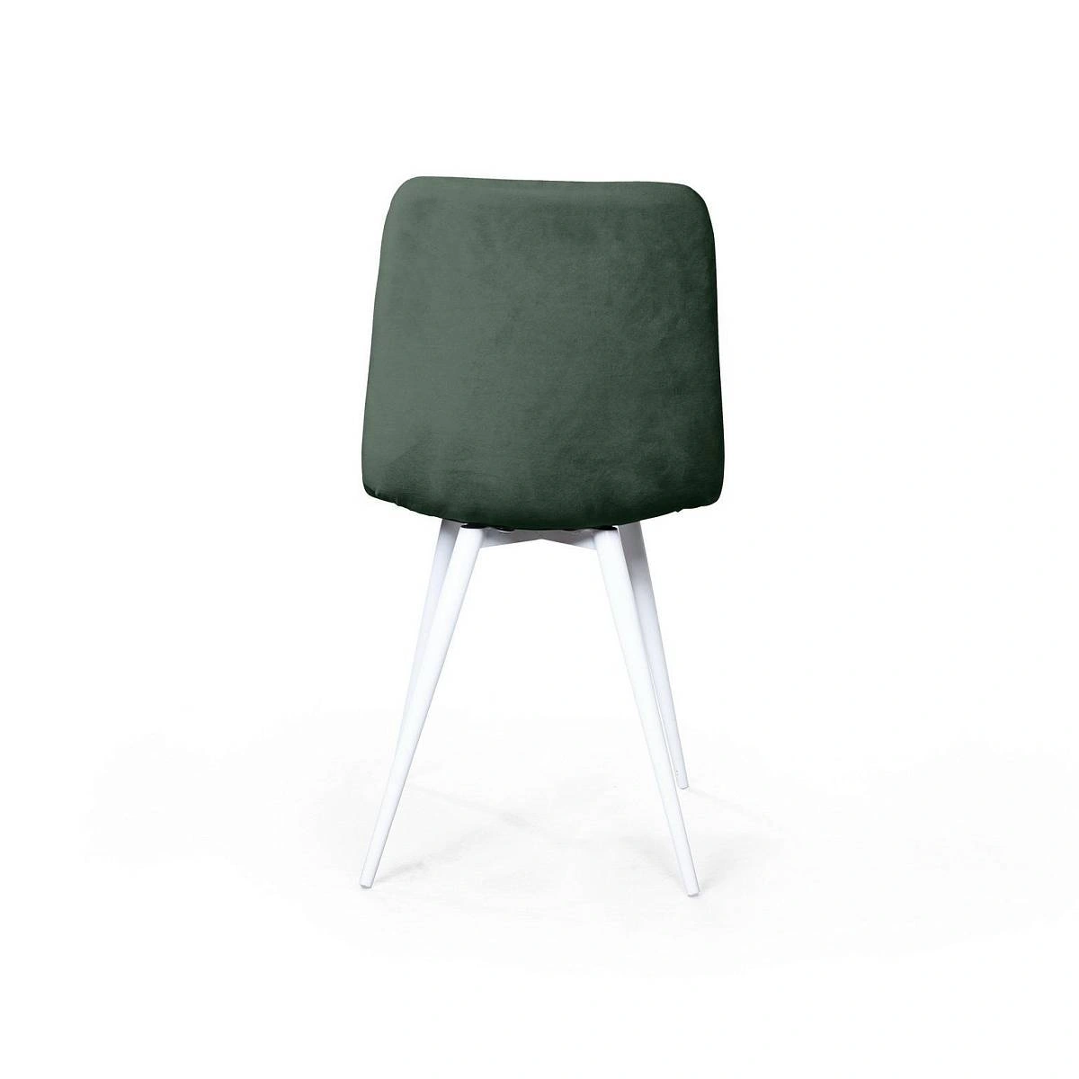 Стул UNO, бархат зелёный 19/ белый конус изображение Стул UNO, бархат зелёный 19/ белый конус фото