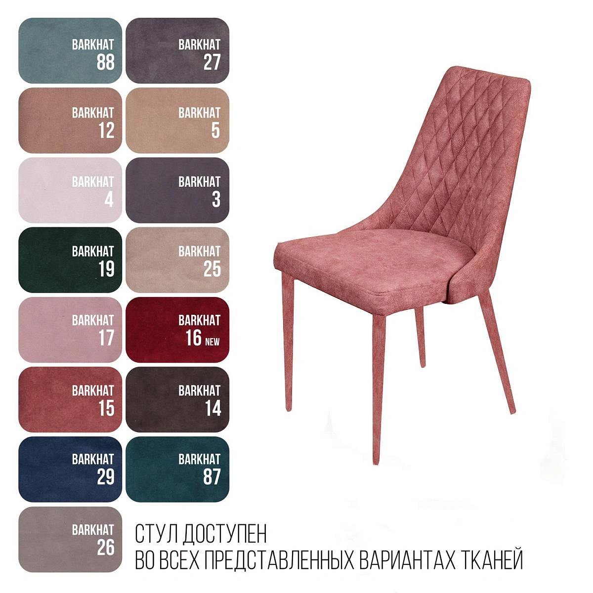 Стул CONNOR LUXE, бархат пудровый 15/конус изображение Стул CONNOR LUXE, бархат пудровый 15/конус фото