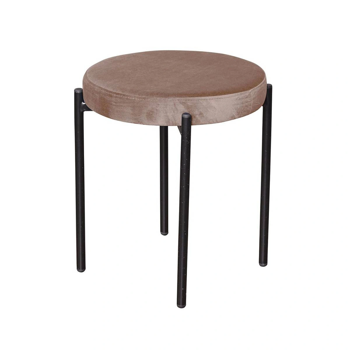 Табурет мягкий Mason, бархат бежевый 5 изображение Табурет мягкий Mason, бархат бежевый 5 фото