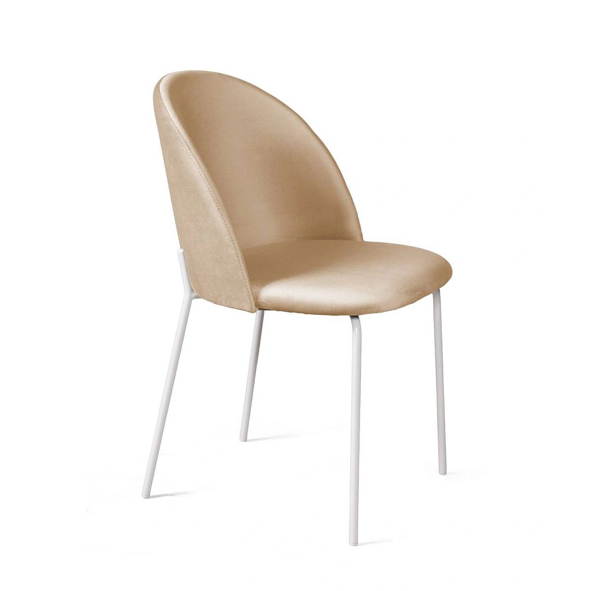 Стул Nord, комплект (2 шт), бархат бежевый 05 / опора белая фото