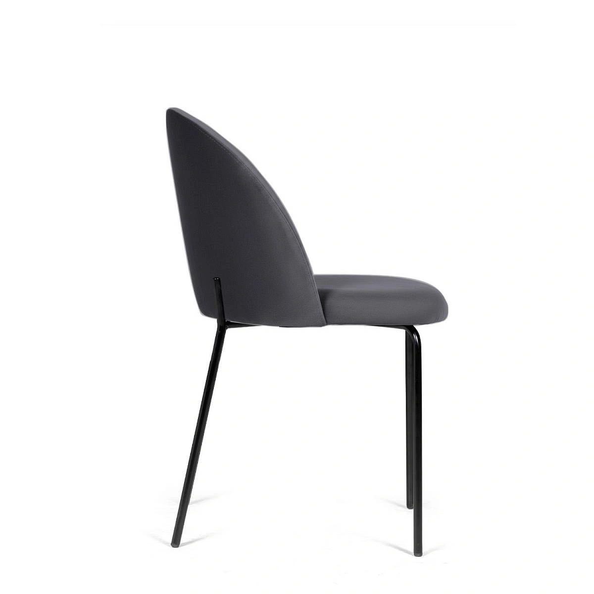 Стул Nord, комплект (2 шт), бархат серый 27 / опора черная фото