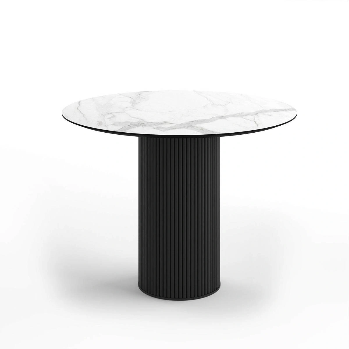 Стол круглый Nolan 100, керамика матовая, белая изображение Стол круглый Nolan 100, керамика матовая, белая фото