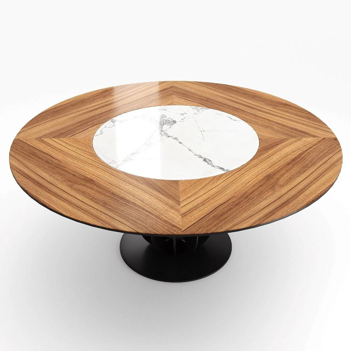 Стол круглый Soho 180, керамика светлая матовая изображение Стол круглый Soho 180, керамика светлая матовая фото