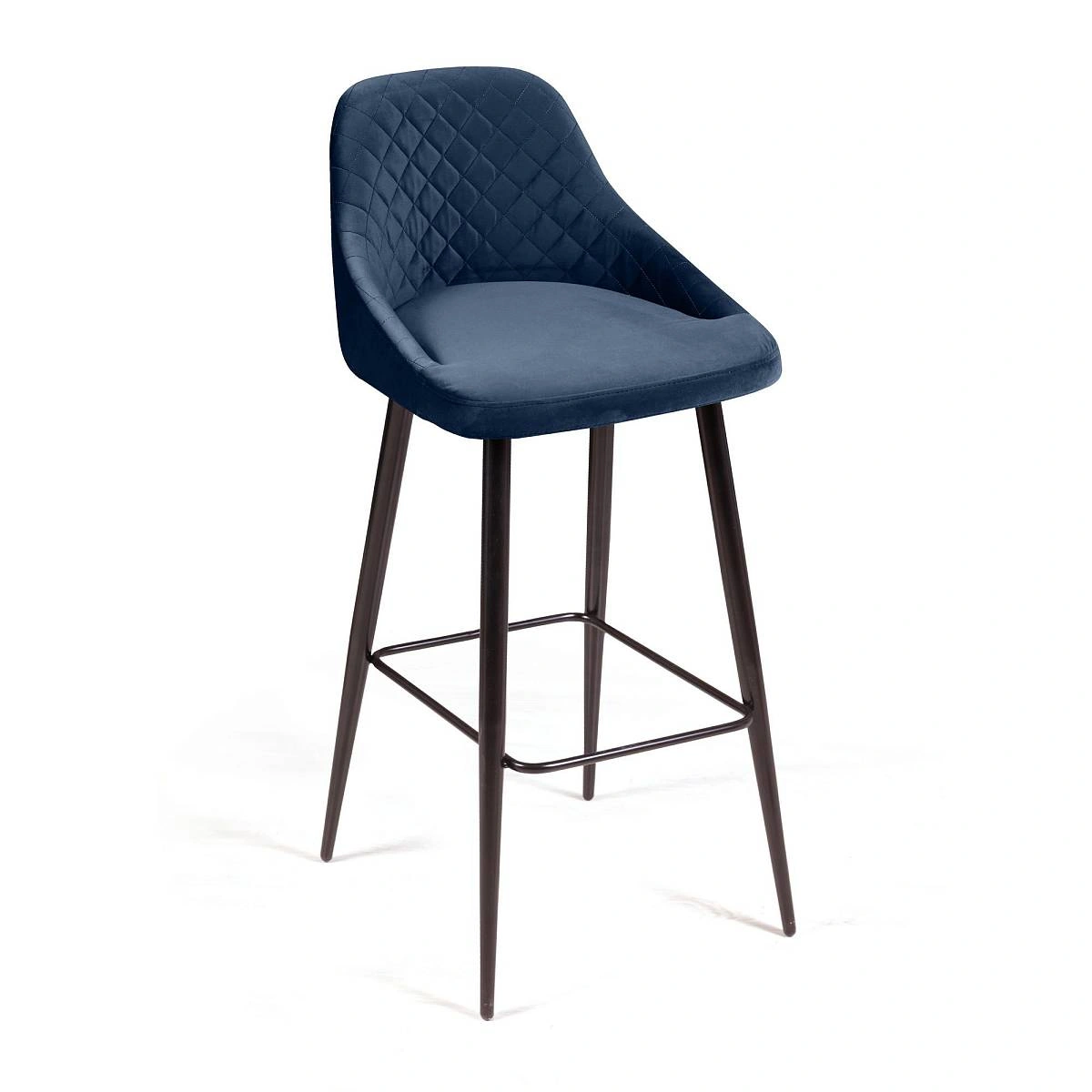 Стул барный Douglas ромб, бархат синий 29 изображение Стул барный Douglas ромб, бархат синий 29 фото