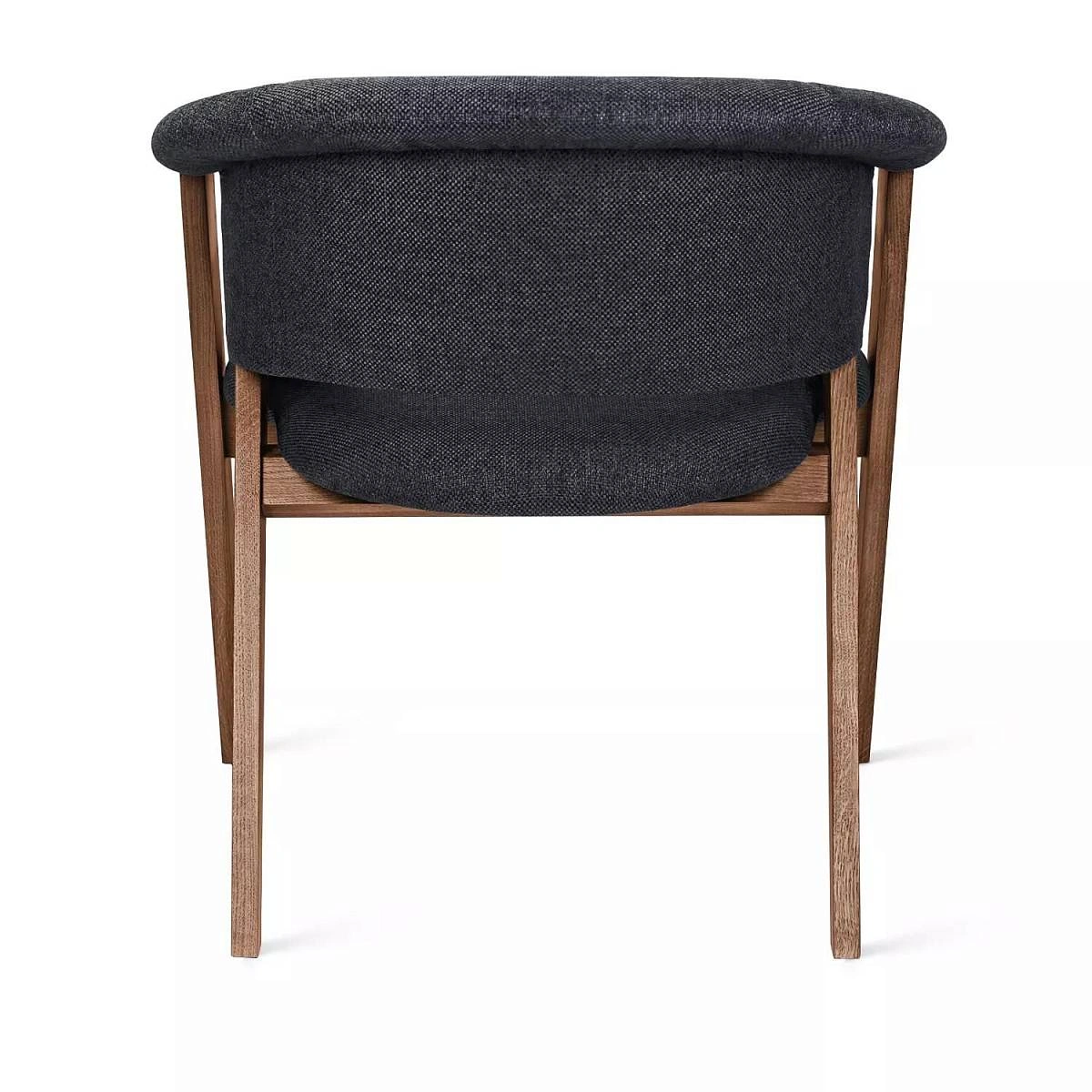 Кресло Claus, дуб натуральный лак коричневый, рогожка, серый фото