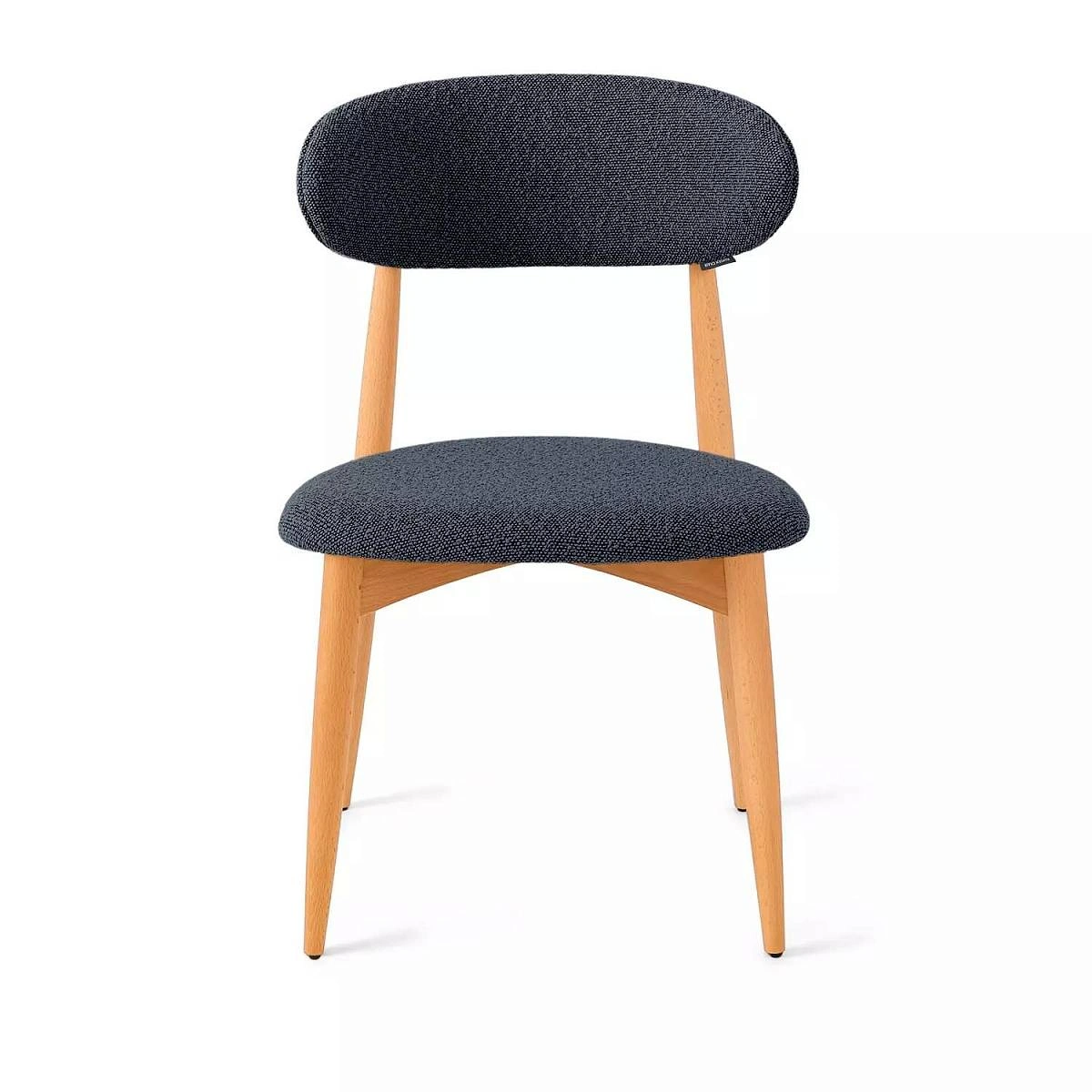 Стул Paolo, бук натуральный, ткань, темно-серый изображение Стул Paolo, бук натуральный, ткань, темно-серый фото