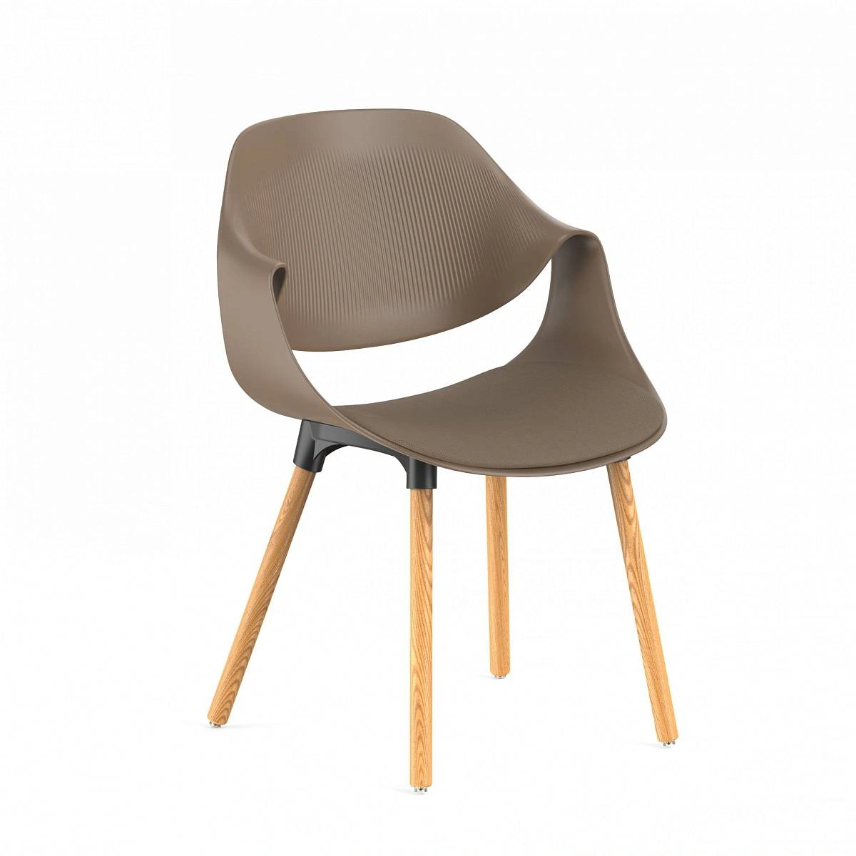 Стул Akella soft, (комплект 2 шт), пластик капучино / опоры дерево изображение Стул Akella soft, (комплект 2 шт), пластик капучино / опоры дерево фото