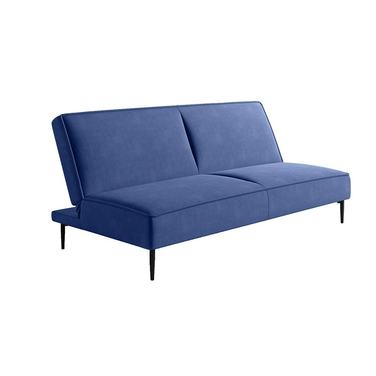Este диван-кровать трехместный, прямой, без подлокотников, велюр синий Velutto 26 изображение Este диван-кровать трехместный, прямой, без подлокотников, велюр синий Velutto 26 фото