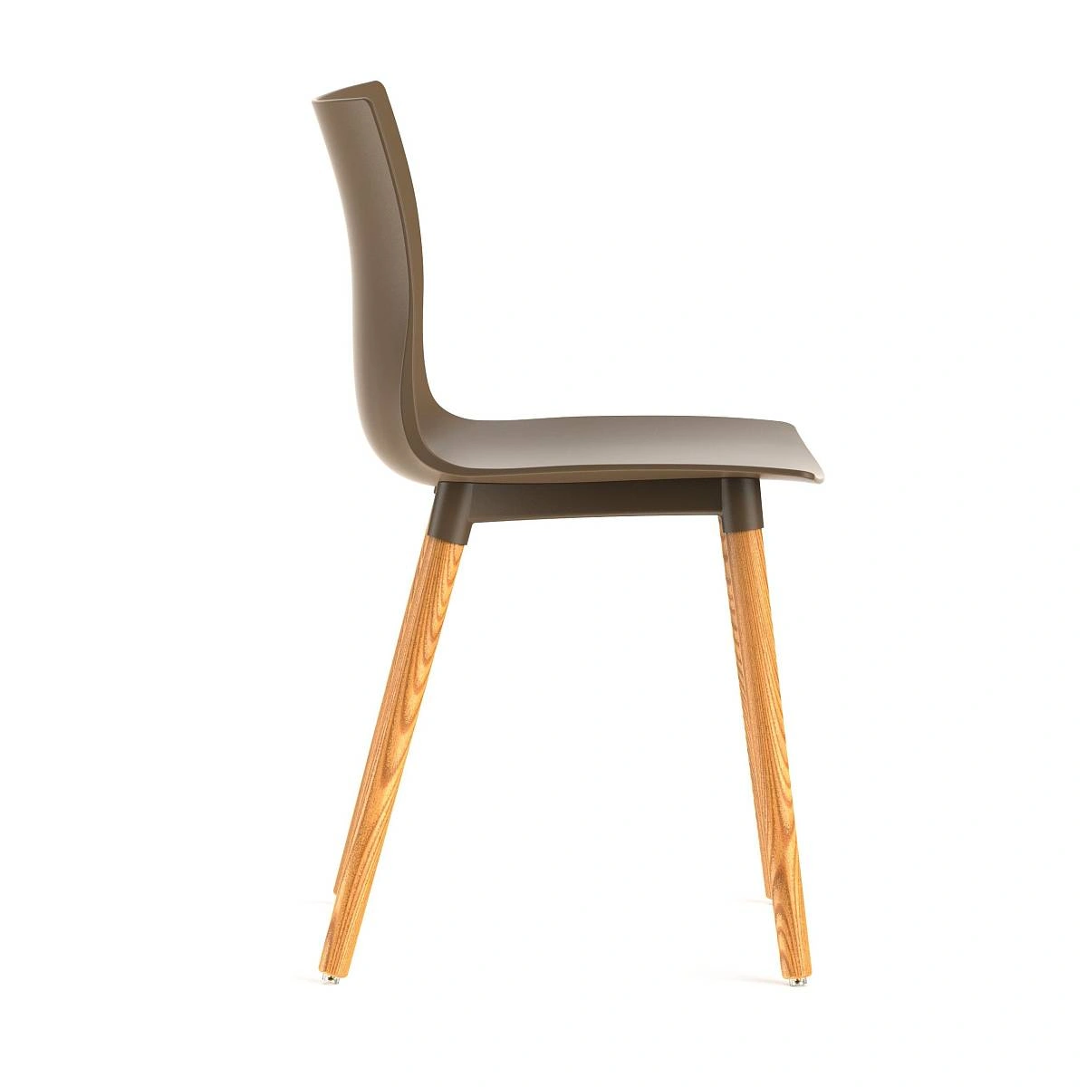 Стул Bras, (комплект 2 шт), пластик капучино / опоры дерево фото
