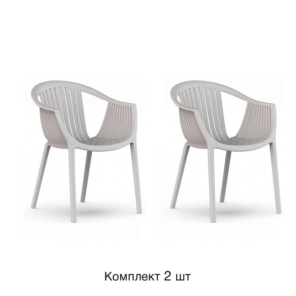 Стул с подлокотниками EPOS, (комплект 2 шт), пластик белый изображение Стул с подлокотниками EPOS, (комплект 2 шт), пластик белый фото