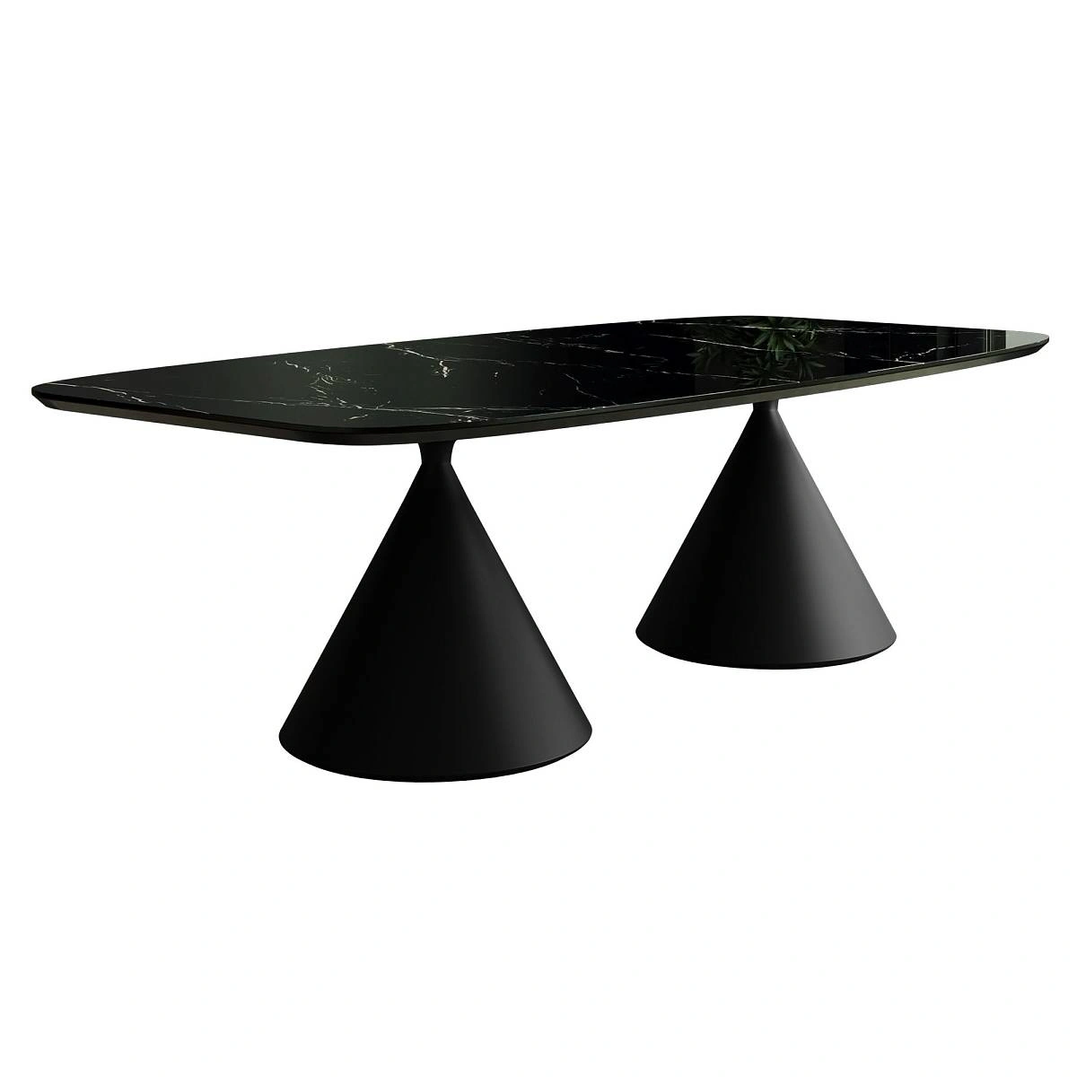 Стол овальный AXIS 230, керамика глянцевая, черная изображение Стол овальный AXIS 230, керамика глянцевая, черная фото
