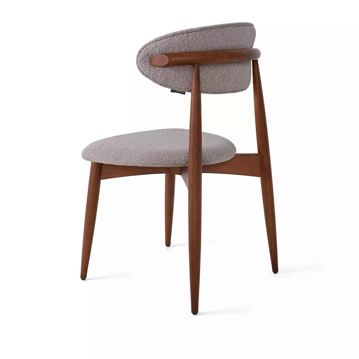 Стул Paolo, бук натуральный (тонированный коричневым лаком), ткань, пепельно-бежевый изображение Стул Paolo, бук натуральный (тонированный коричневым лаком), ткань, пепельно-бежевый фото