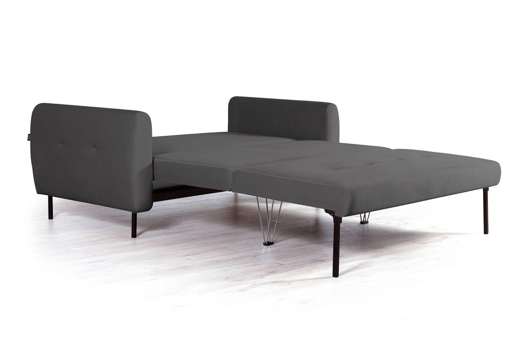 Siena диван-кровать прямой с подлокотниками, бархат серый 27 изображение Siena диван-кровать прямой с подлокотниками, бархат серый 27 фото