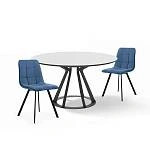 Стол круглый Mercury (120 см) fenix белый + 4 стула UNO