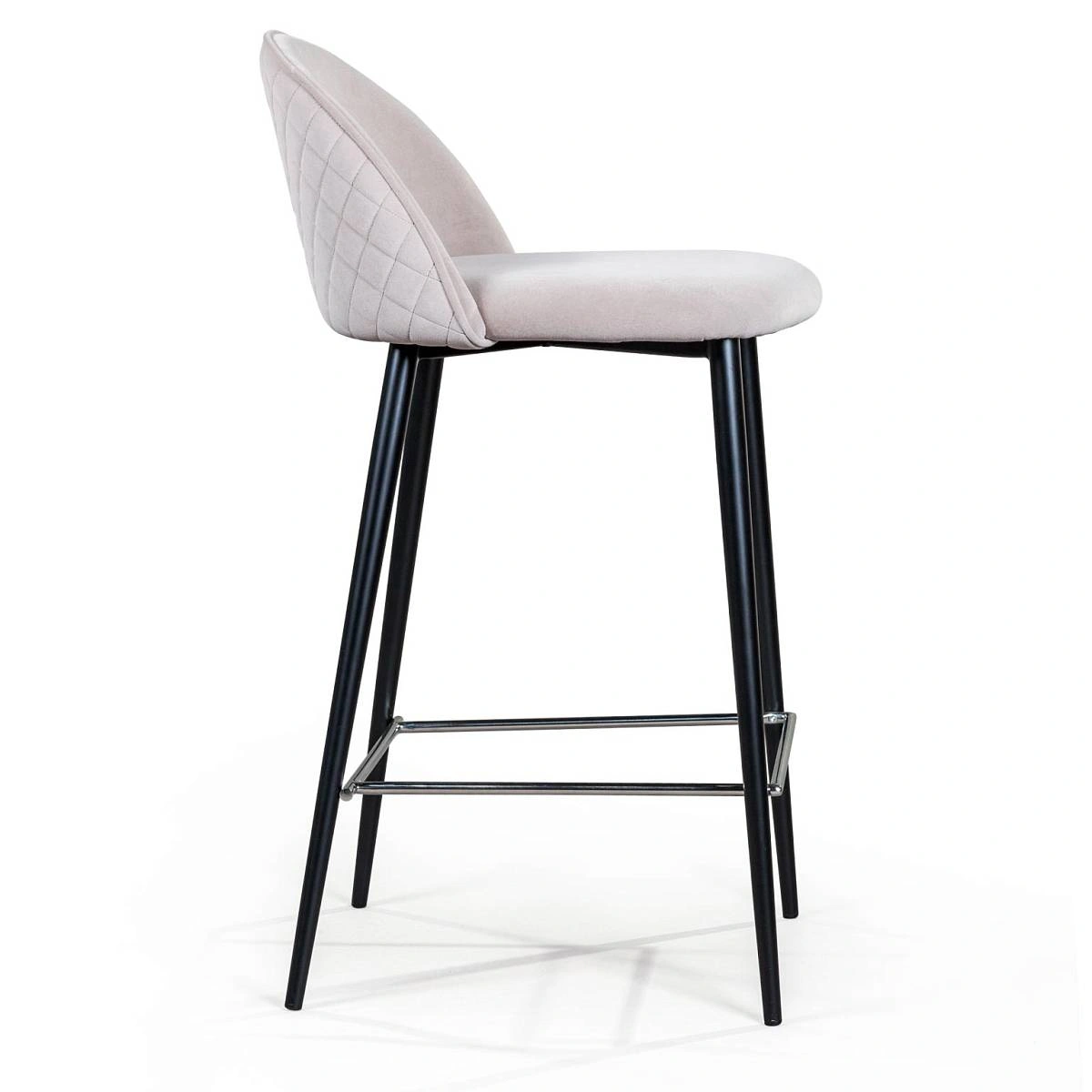 Стул полубарный Marcus, бархат пепельно-серый изображение Стул полубарный Marcus, бархат пепельно-серый фото