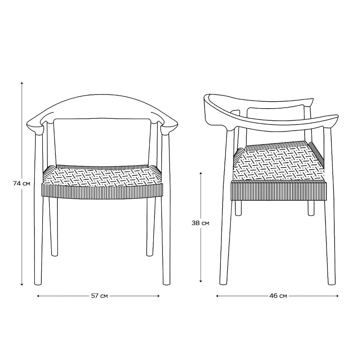 Стул Фьорд, тик натуральный фото