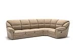 San-Remo угловой диван-кровать с реклайнером велюр бежевый