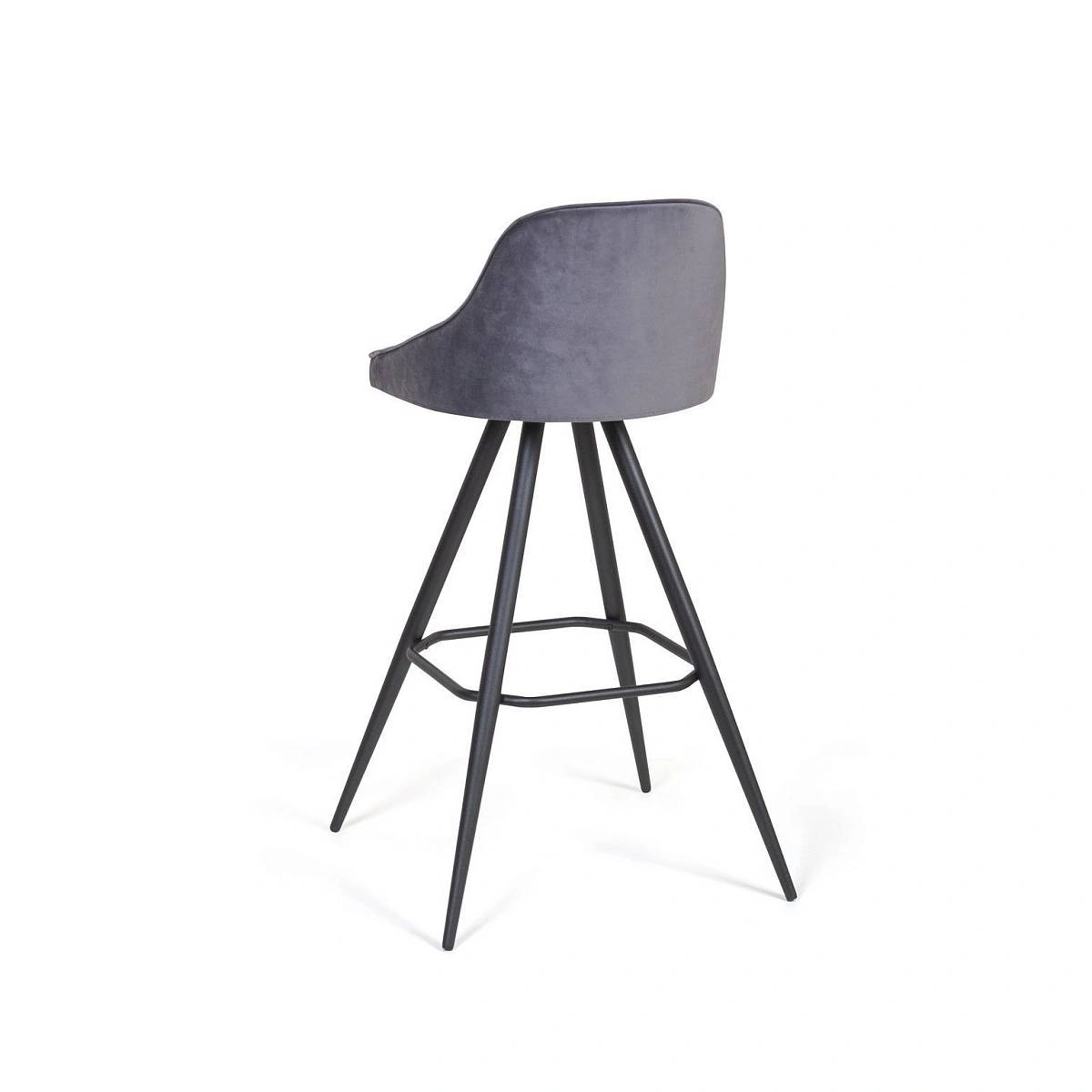 Стул полубарный Neo поворотный 360 градусов, бархат 4 фото