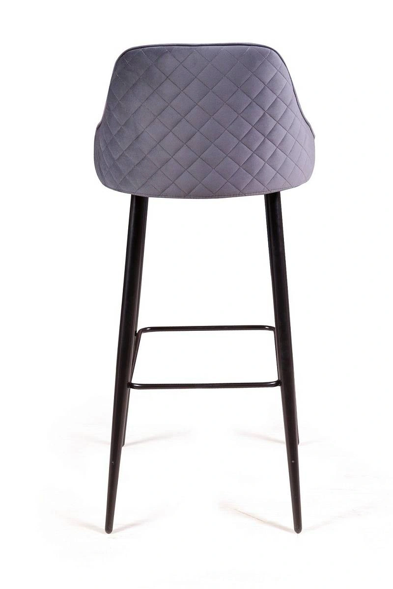 Стул барный Neo ромб, бархат серый 27 изображение Стул барный Neo ромб, бархат серый 27 фото