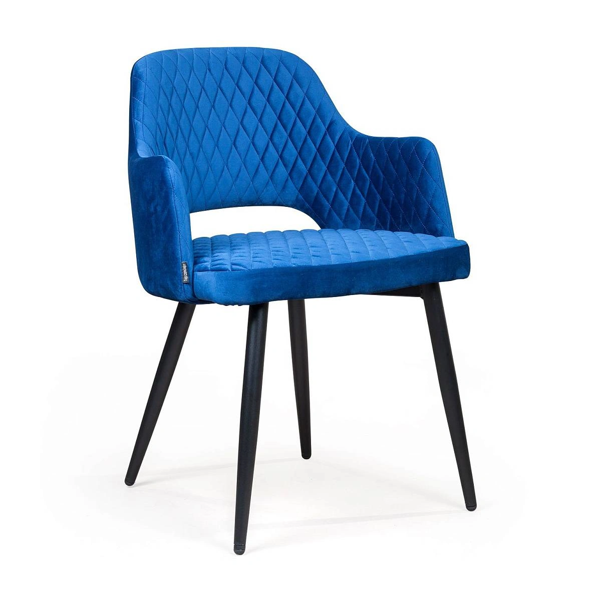Стул с подлокотниками William, бархат кобальтовый изображение Стул с подлокотниками William, бархат кобальтовый фото
